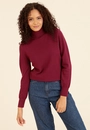 Blusa Tricô Gola Alta Básica