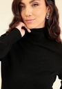 Blusa Tricô Gola Alta Básica