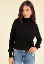Blusa Tricô Gola Alta Básica