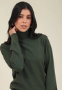 Blusa Tricô Gola Alta Básica