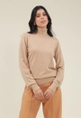Blusa Tricô Gola Alta Básica