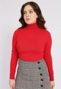 Blusa Tricô Gola Alta Básica