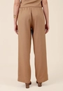 Calça Em Linho Wide Leg Bolso Faca