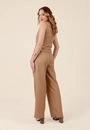Calça Em Linho Wide Leg Bolso Faca