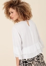Blusa Em Viscose Manga 3/4 Com Babados