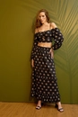 Saia Midi 2 Marias Em Viscose Estampada Magia do Sol