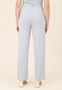 Calça Wide Leg Em Malha Texturizada Com Cinto