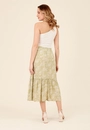 Saia Midi Em Viscose Liberty Garden