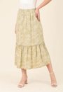 Saia Midi Em Viscose Liberty Garden