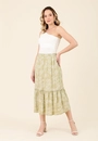 Saia Midi Em Viscose Liberty Garden