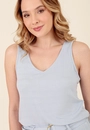 Blusa Em Malha Texturizada Sem Manga Com Argola