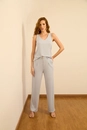 Blusa Em Malha Texturizada Sem Manga Com Argola