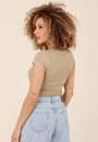 Blusa Básica Em Ribana Manga Curta