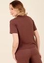 Blusa Em Malha Texturizada Gola Polo