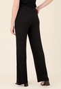Calça Wide Leg Em Malha Texturizada Com Pregas E Bolso