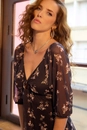 Vestido Em Tule Manga 3/4 Sweet Darkness