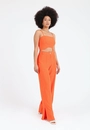 Calça Crepe Wide Leg Abertura Lateral