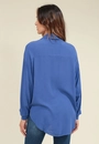Camisa Crepe Manga Longa Barra Arredondada