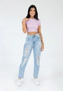 Calça Jeans Mom Destroyed