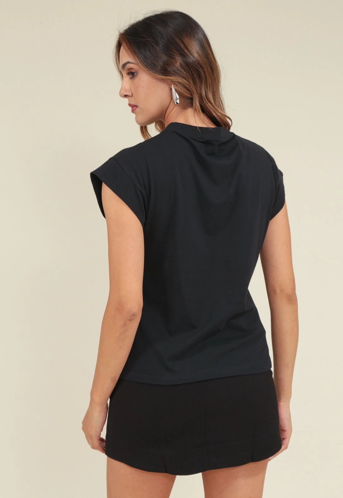 Blusa  Muscle Tee Com Aplique Tigre Em Meia Malha