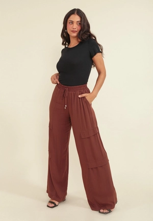 Calça Viscose Twill Pantalona Recorte