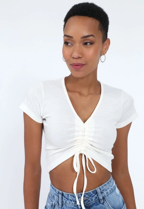 Blusa Ribana Manga Curta Puxador