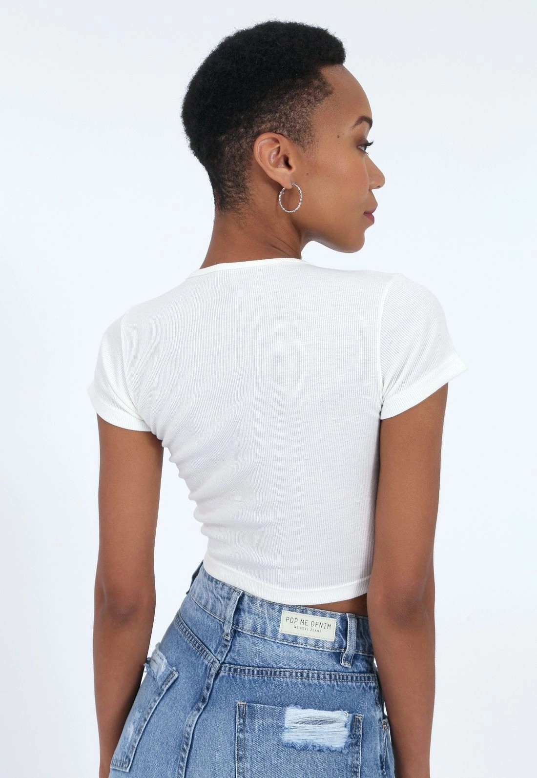 Blusa Ribana Manga Curta Puxador