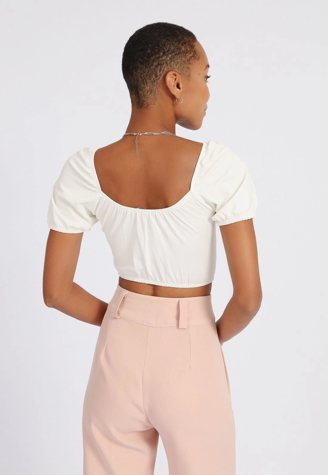 Blusa Cropped Decote Franzido