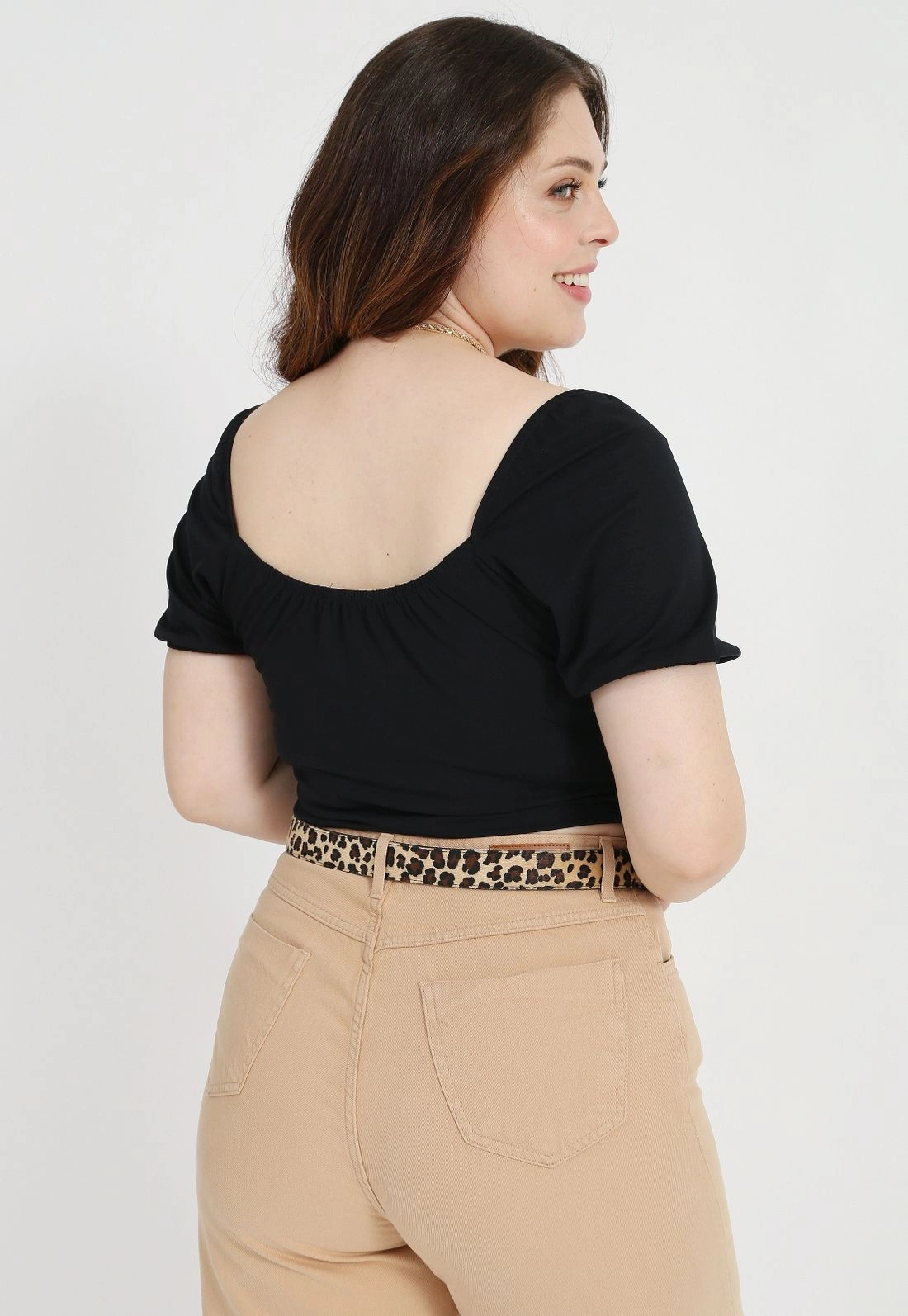 Blusa Cropped Decote Franzido