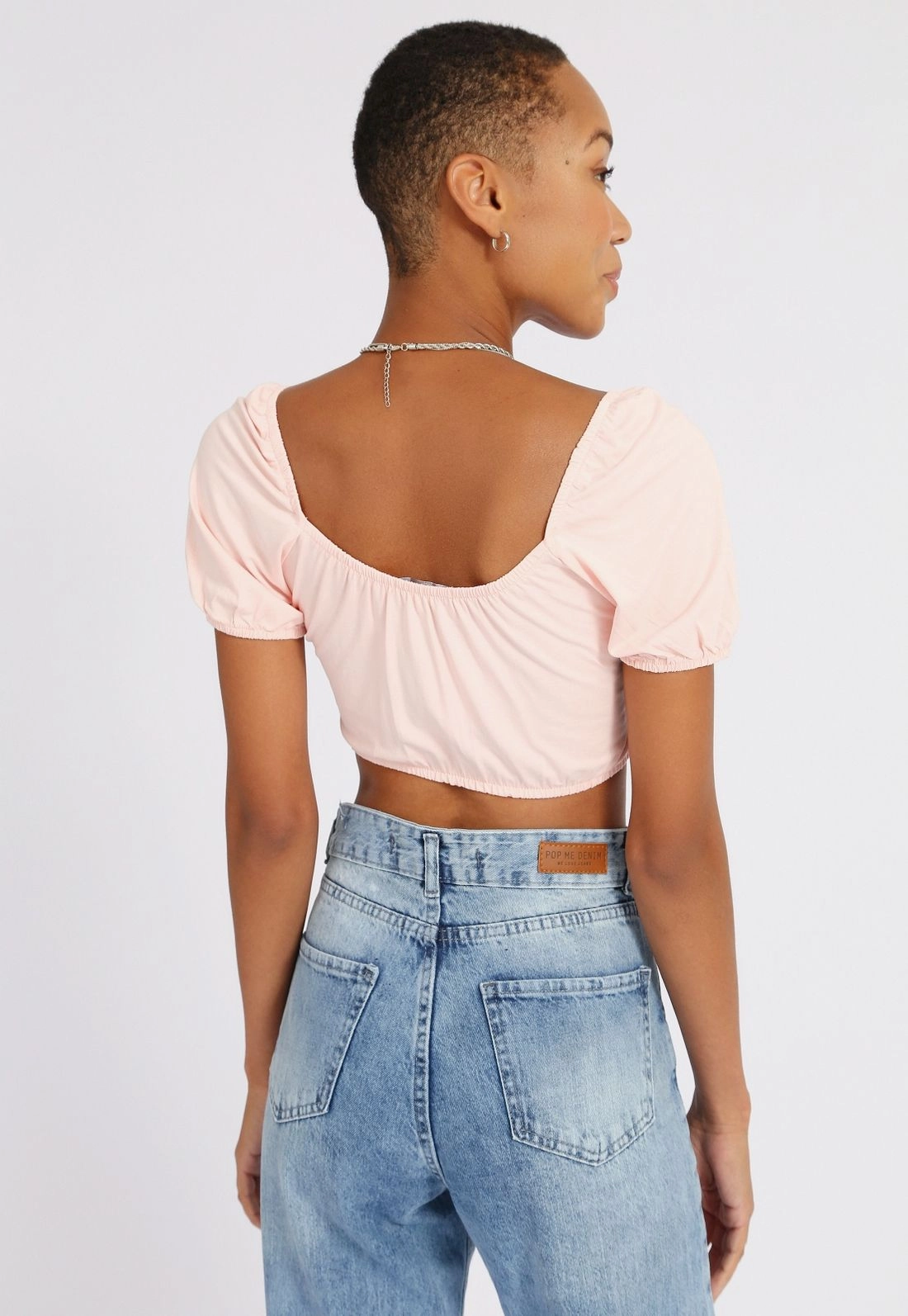 Blusa Cropped Decote Franzido