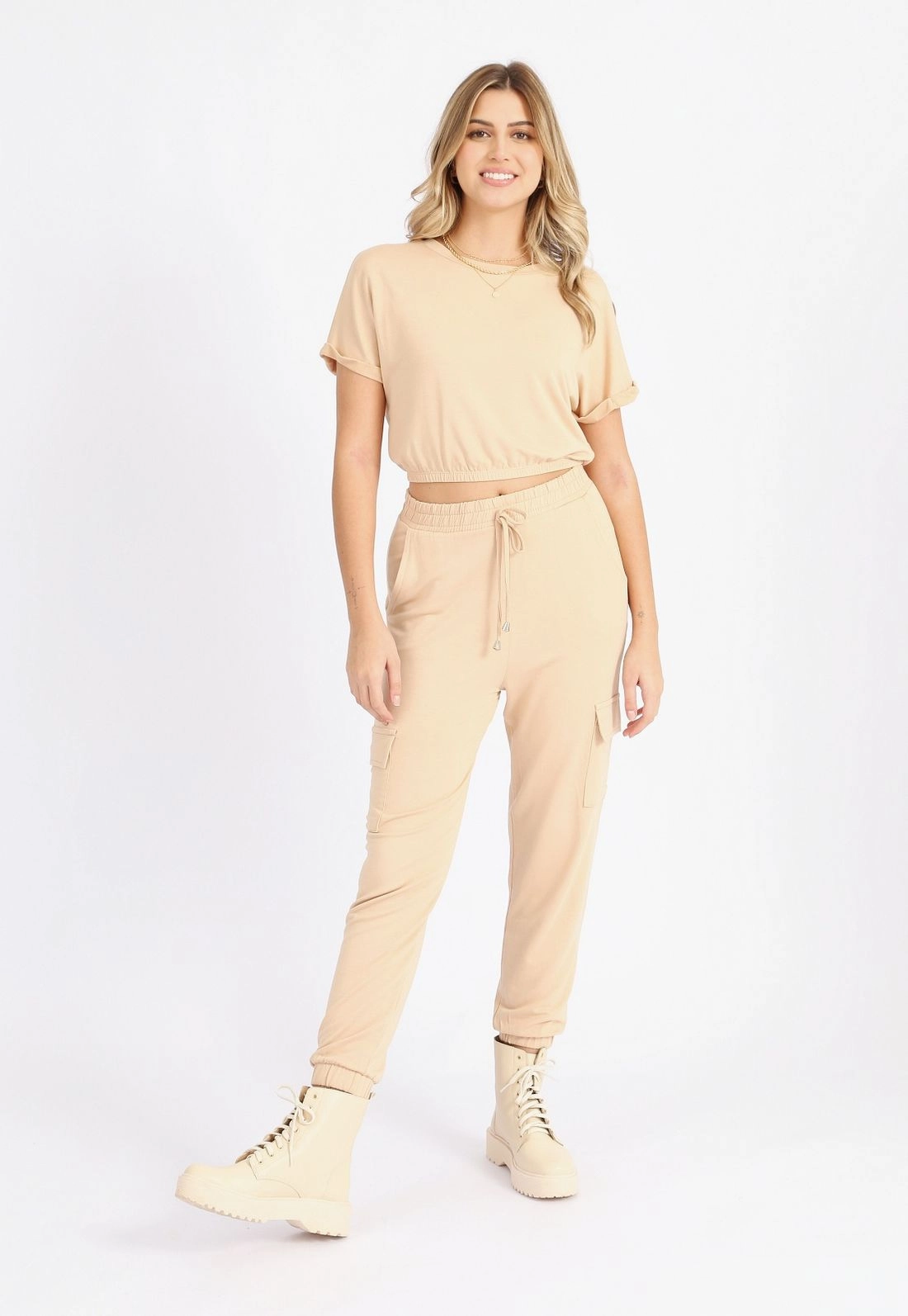 Calça Moletinho Bolso Cargo