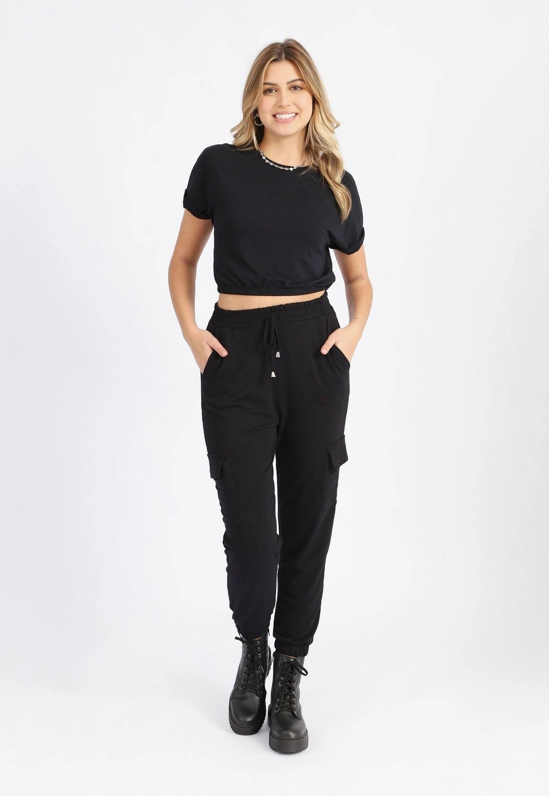 Calça Moletinho Bolso Cargo