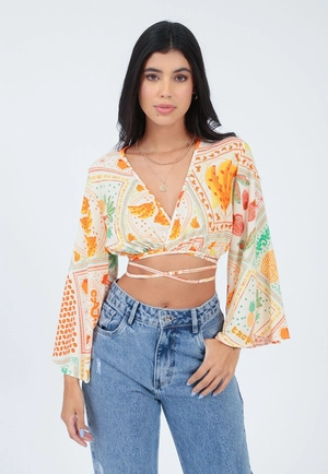 Cropped Viscose Estampada Transpasse