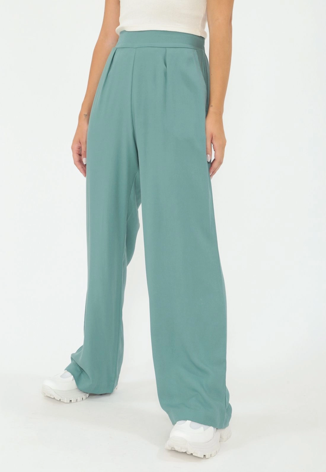Calça Viscose Twill Wide Leg
