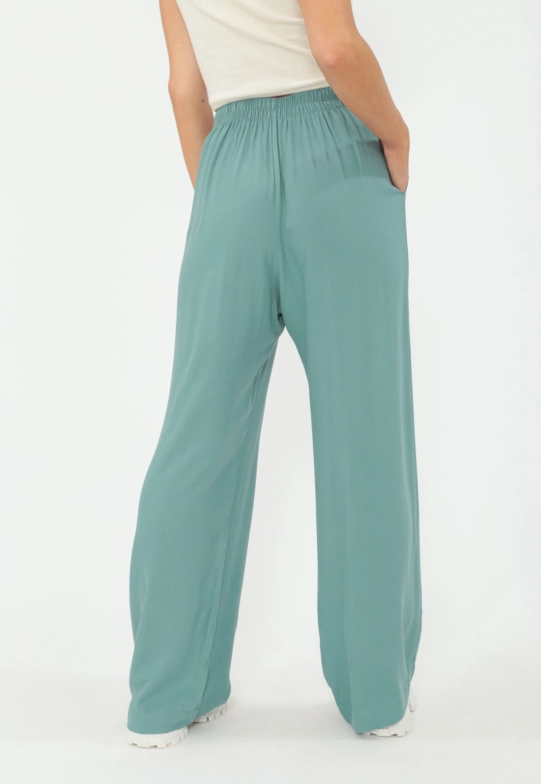 Calça Viscose Twill Wide Leg