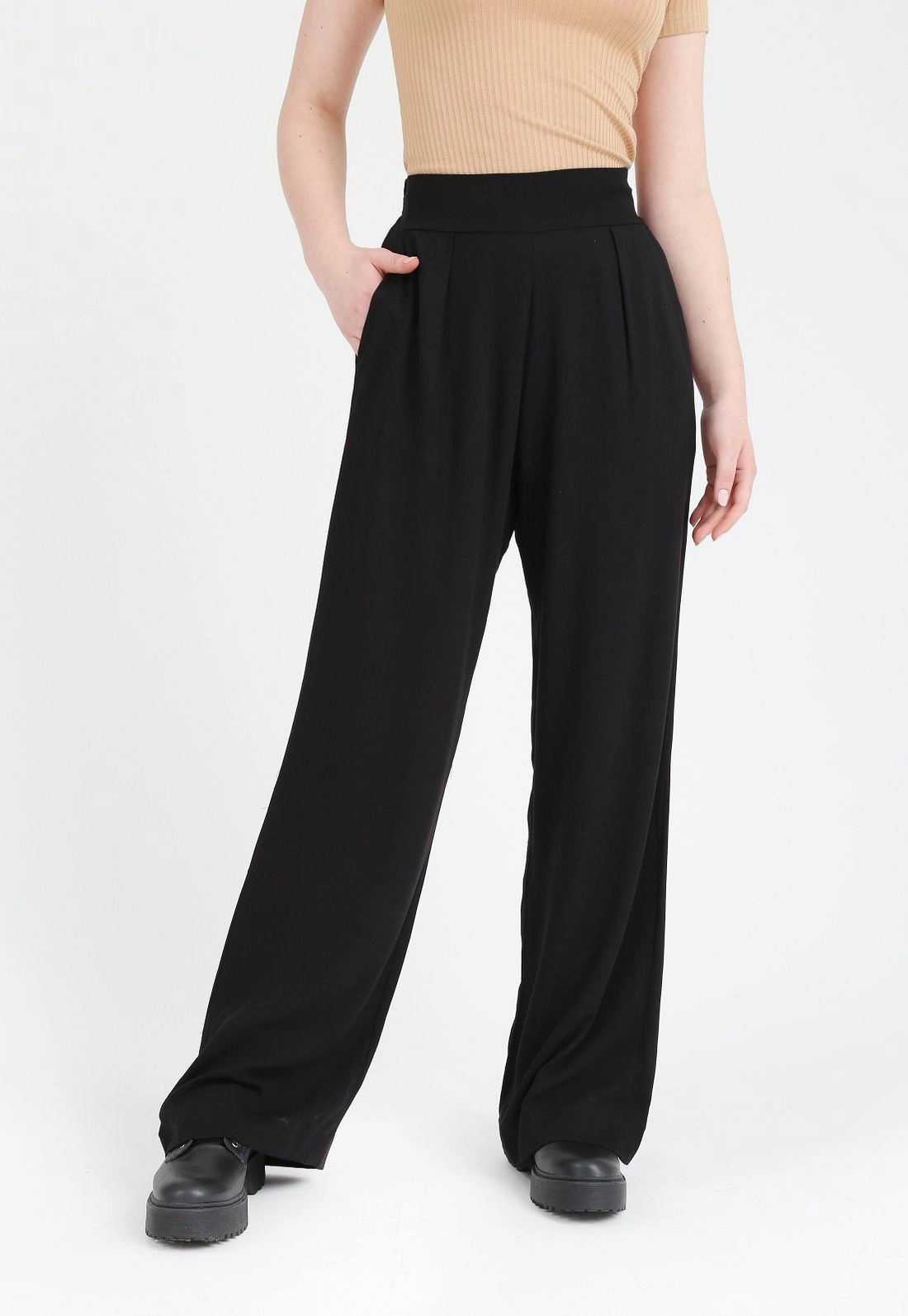 Calça Viscose Twill Wide Leg