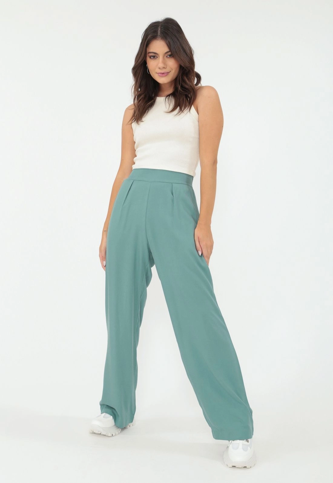Calça Viscose Twill Wide Leg