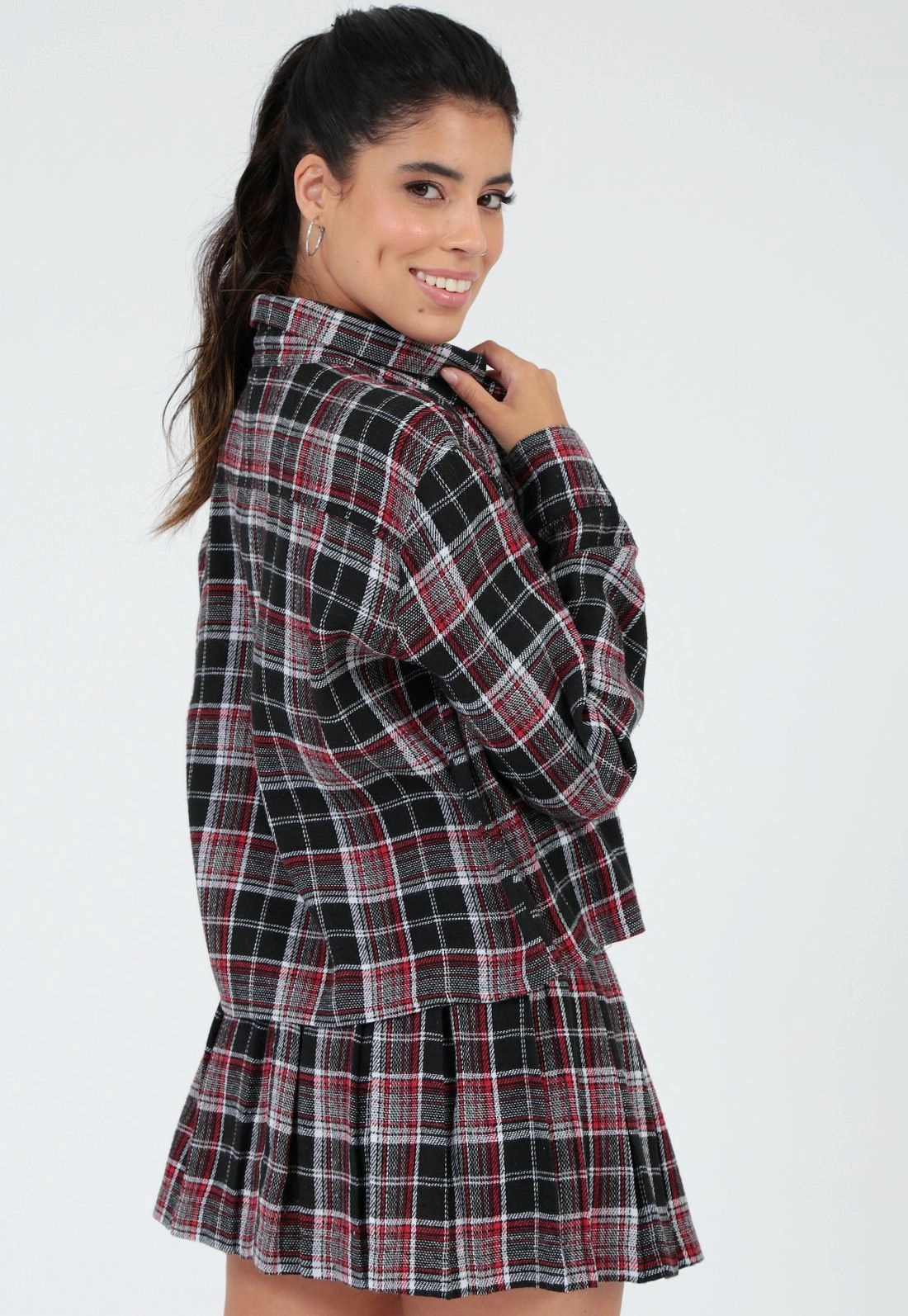 Camisa Cropped Flanela Xadrez P