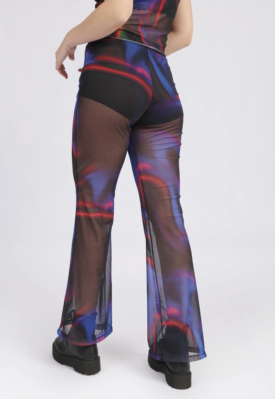 Calça Tule Flare Estampada
