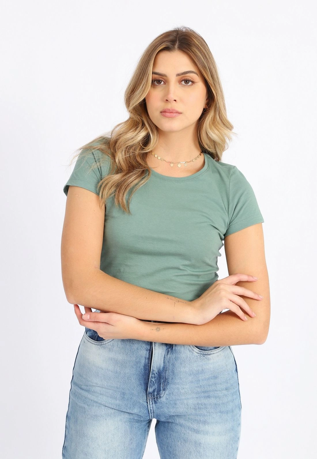 Blusa T-Shirt Decote Redondo