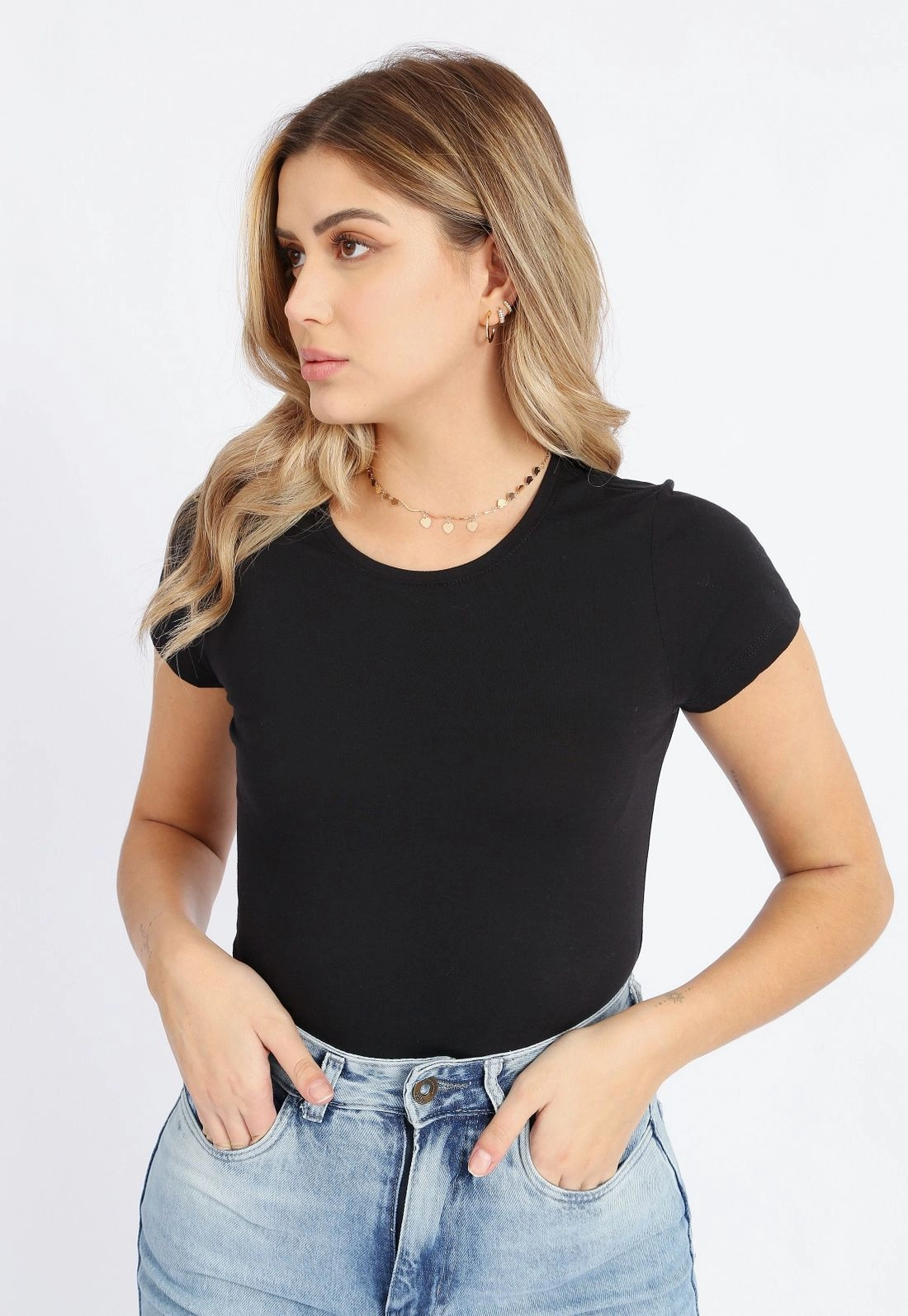 Blusa T-Shirt Decote Redondo