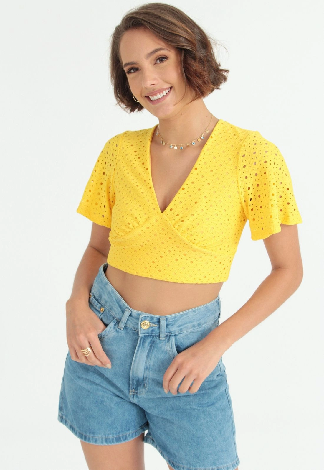 Blusa Cropped Laise Aberta