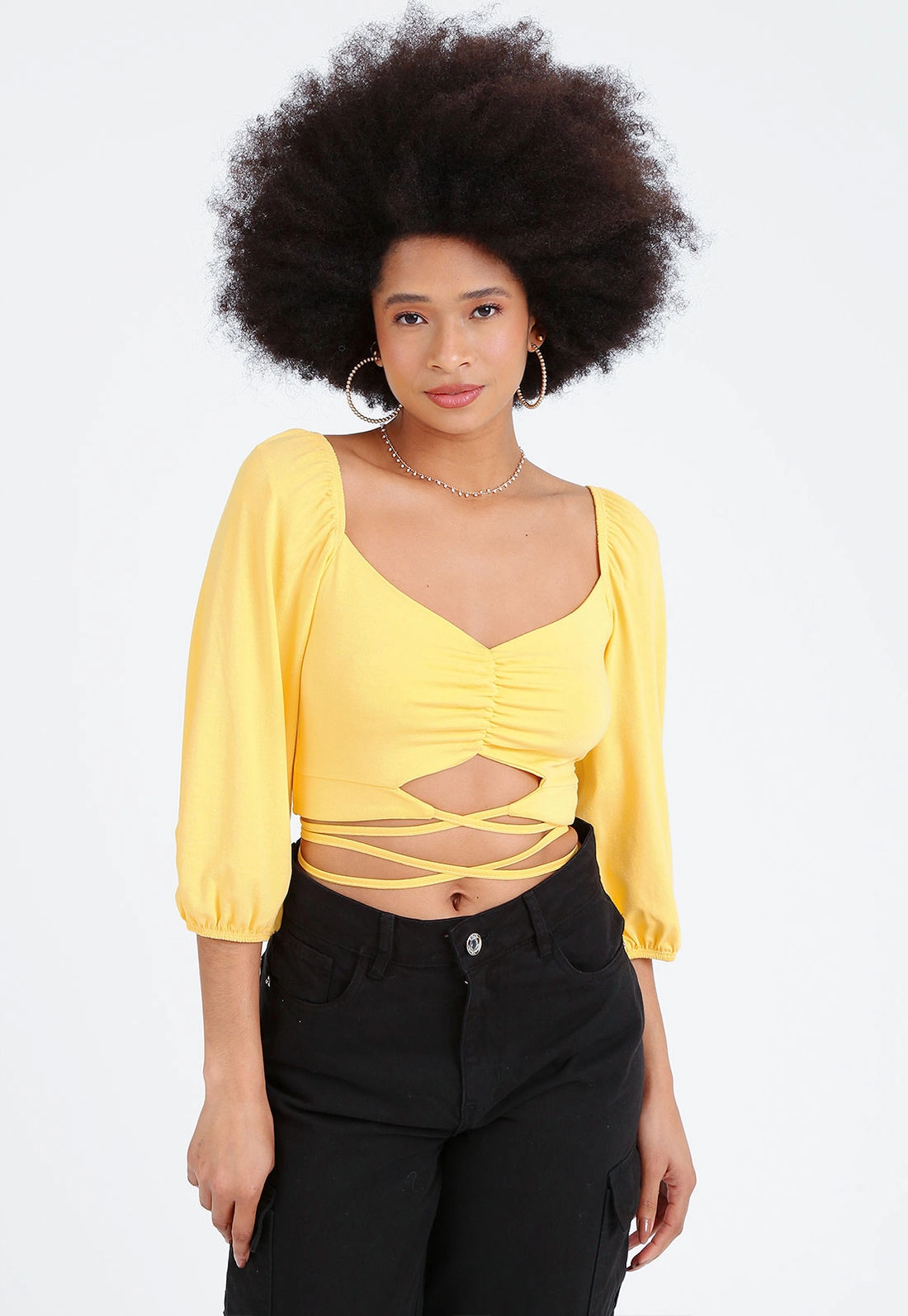 Cropped Viscolycra 7/8 Viés