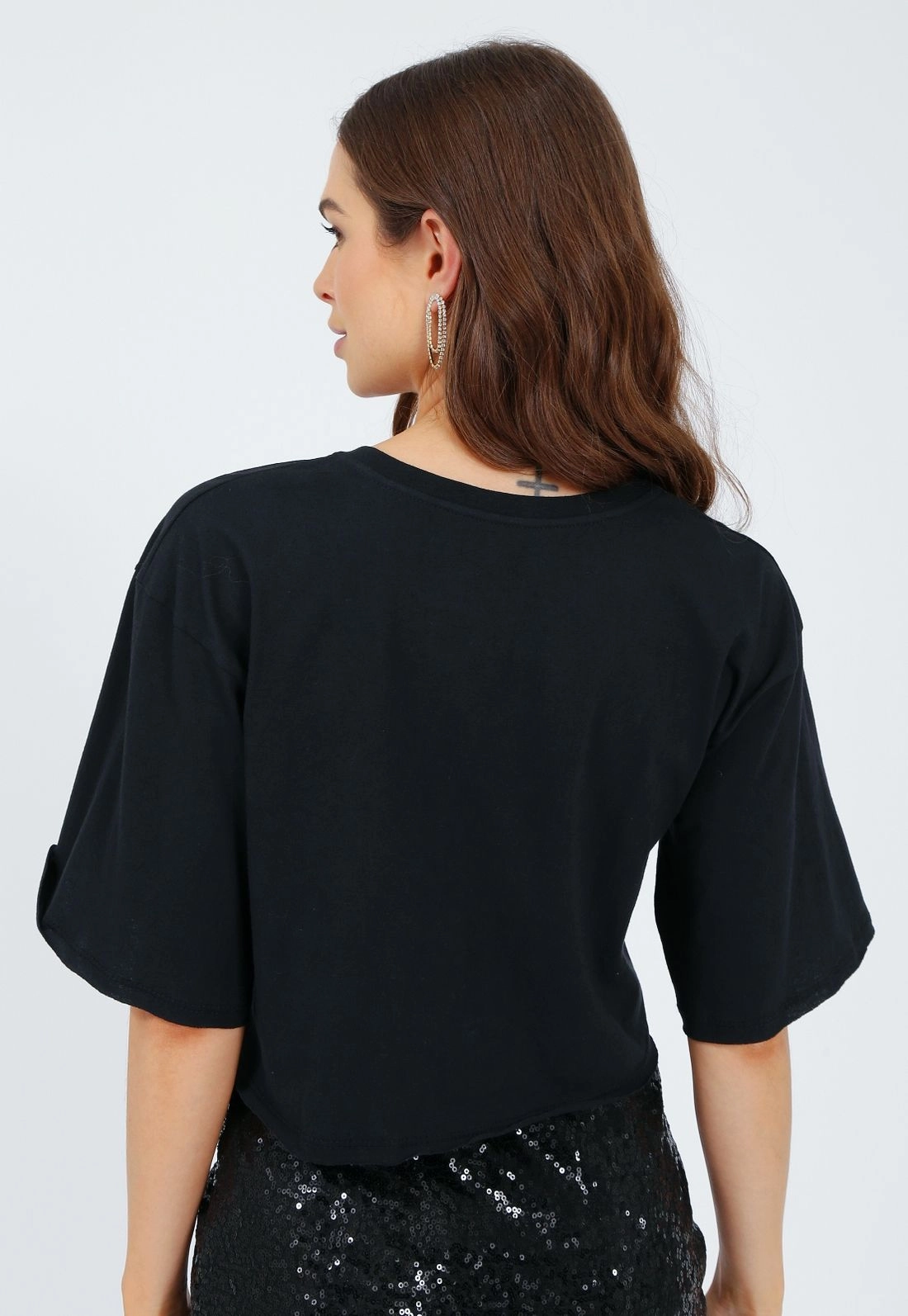 Blusa Cropped Manga Curta Rebel Heart