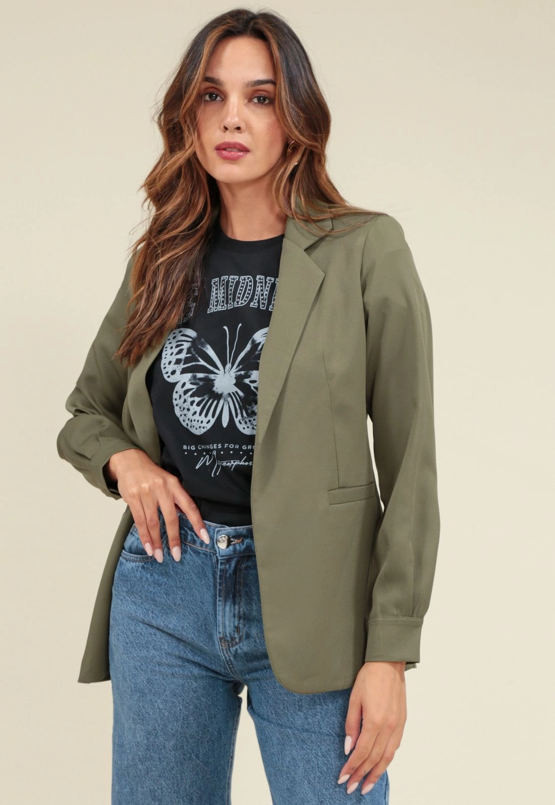 Blazer Alfaiataria Manga Longa