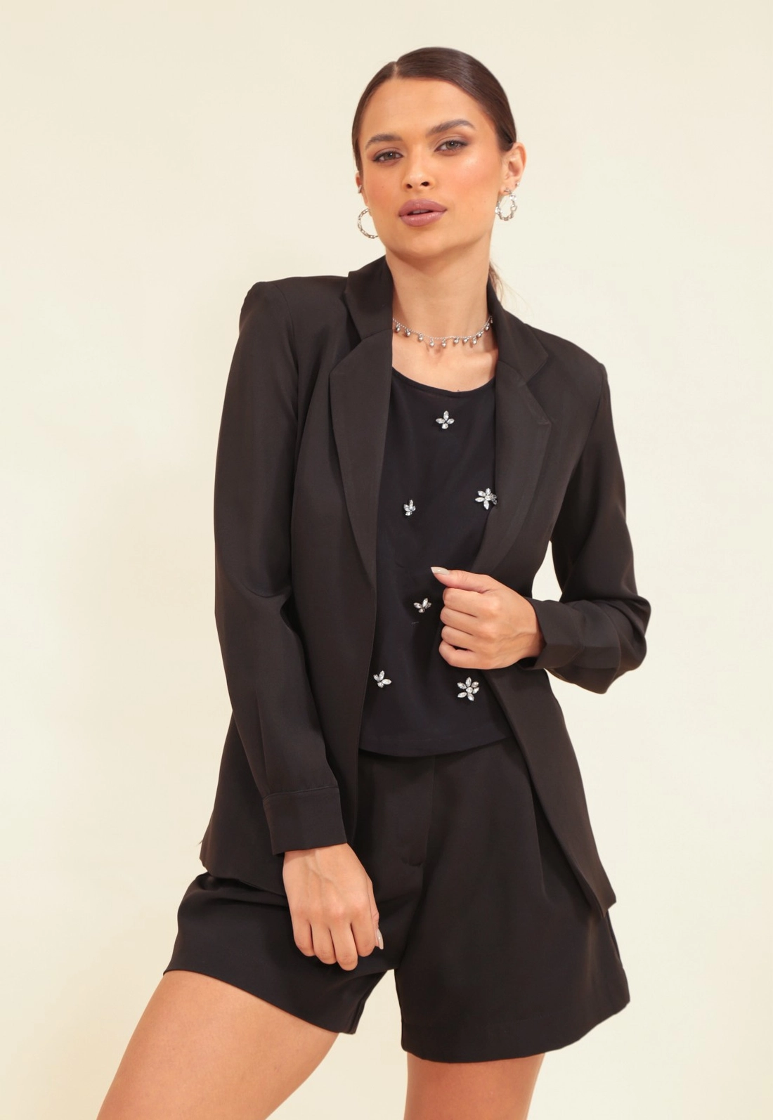 Blazer Alfaiataria Manga Longa