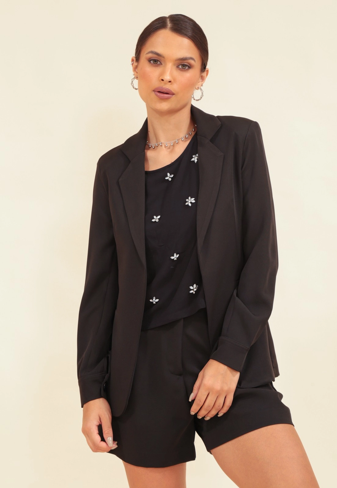 Blazer Alfaiataria Manga Longa