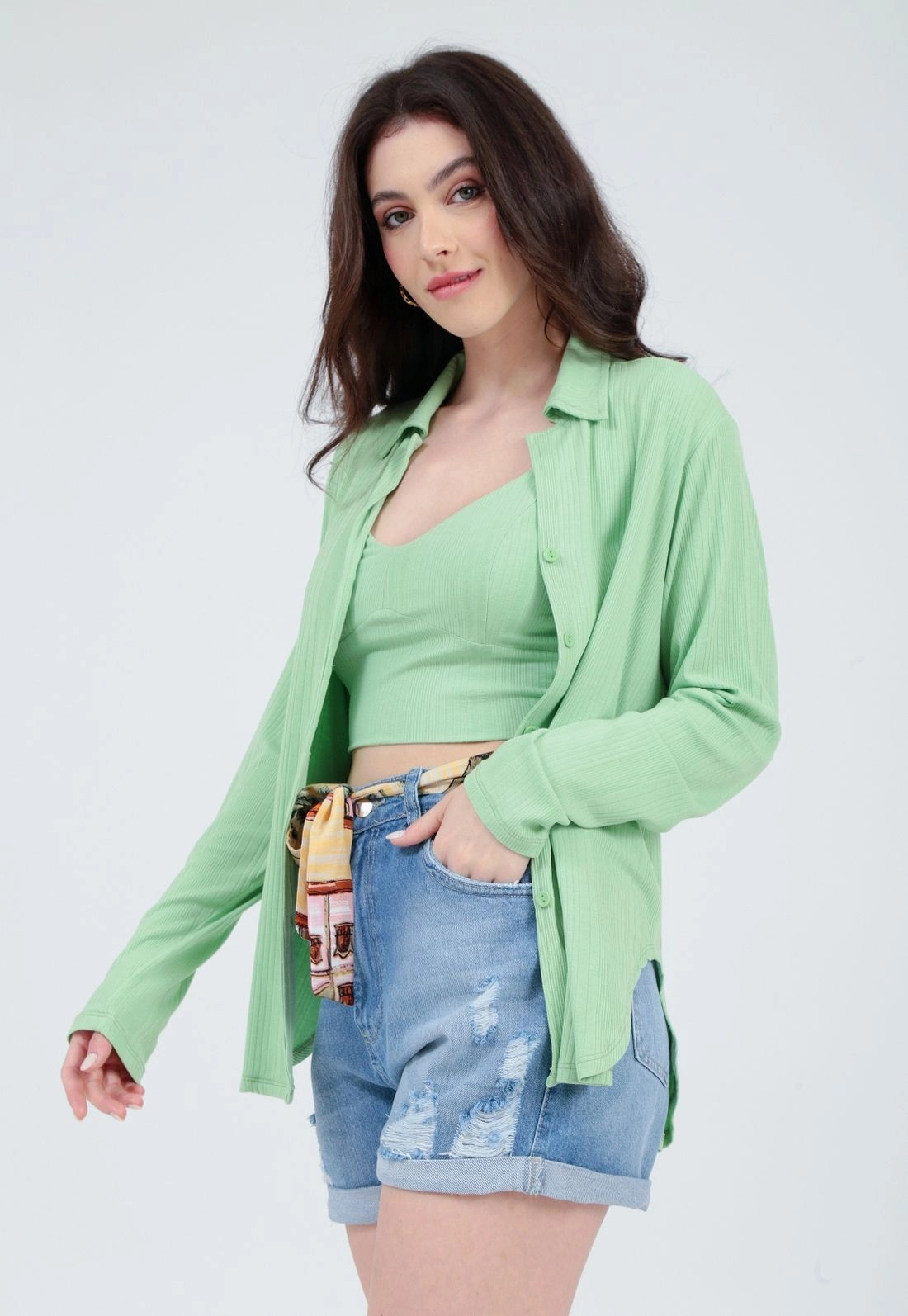 Camisa Ribana Alexia Manga Longa