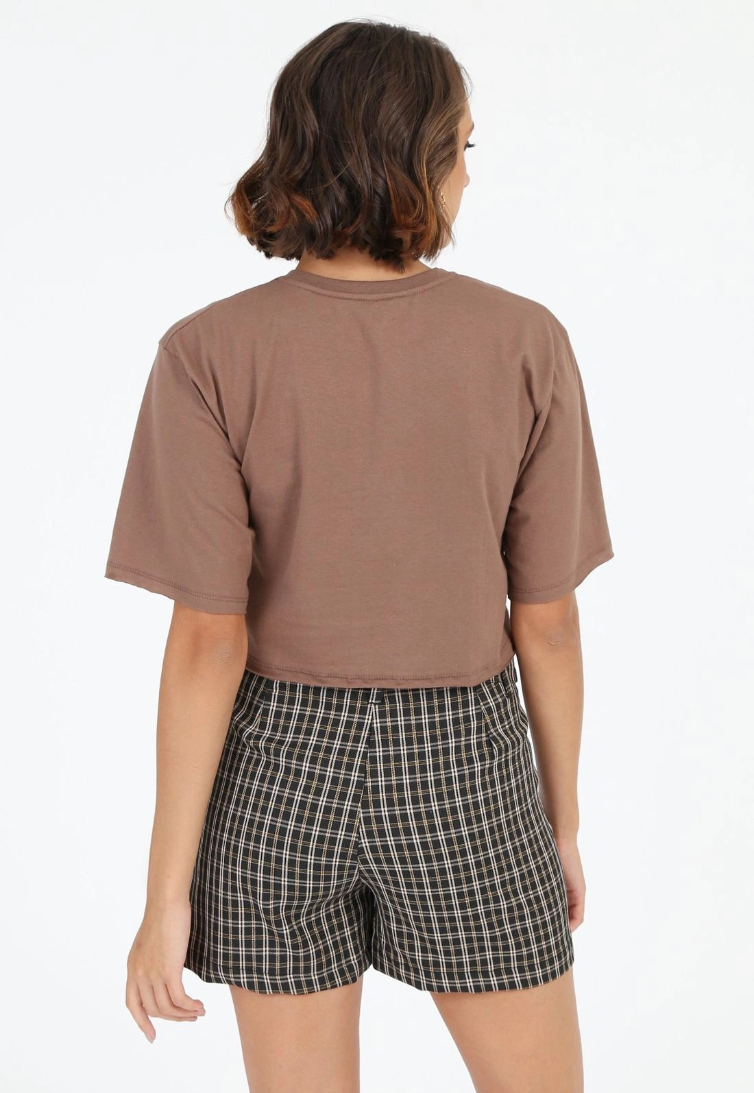 Blusa Cropped Manga Curta Chicago
