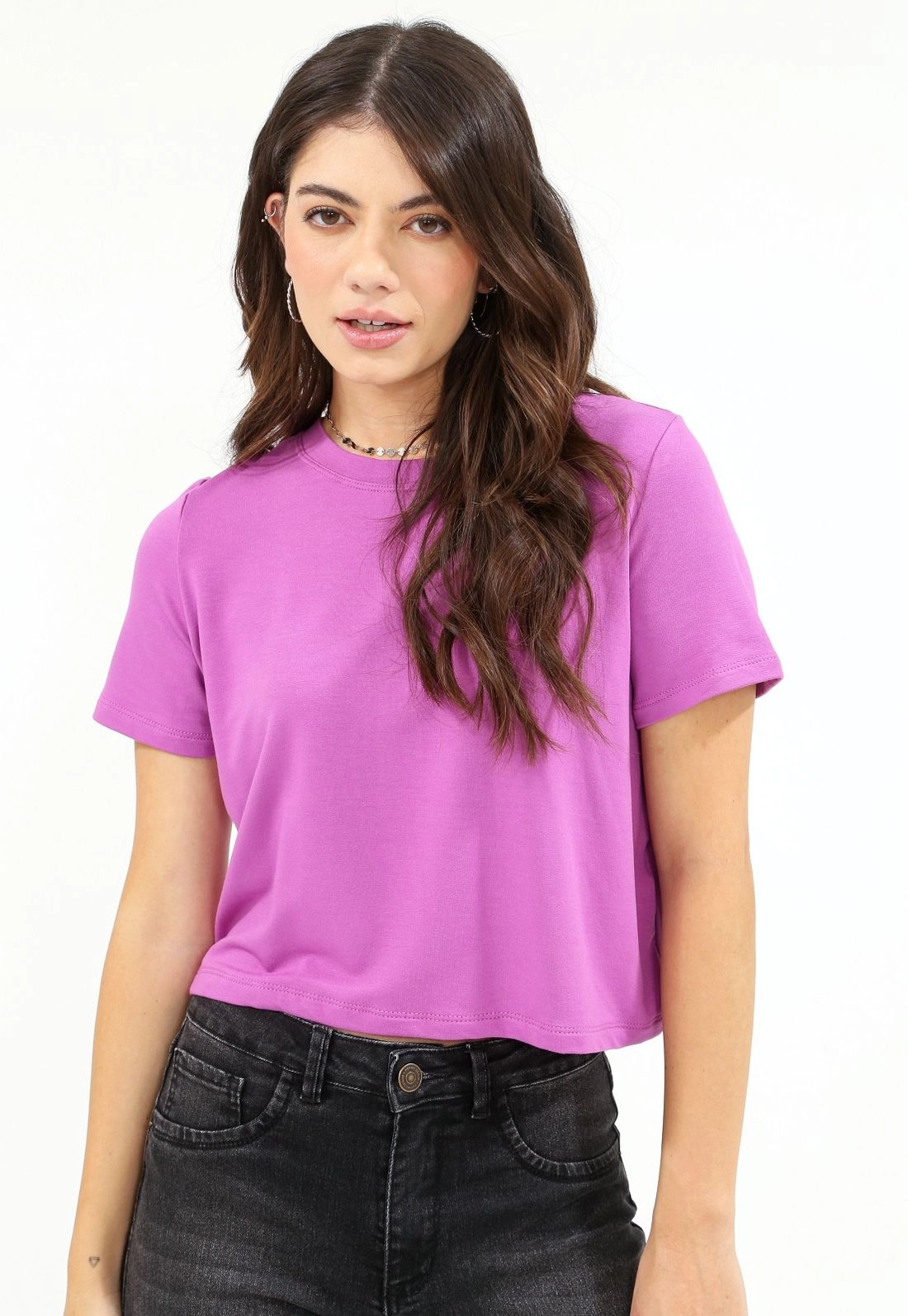 Blusa Molecotton Manga Curta Básica